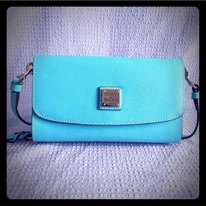 Dooney & Bourke Crossbody Wallet Saffiano Calypso